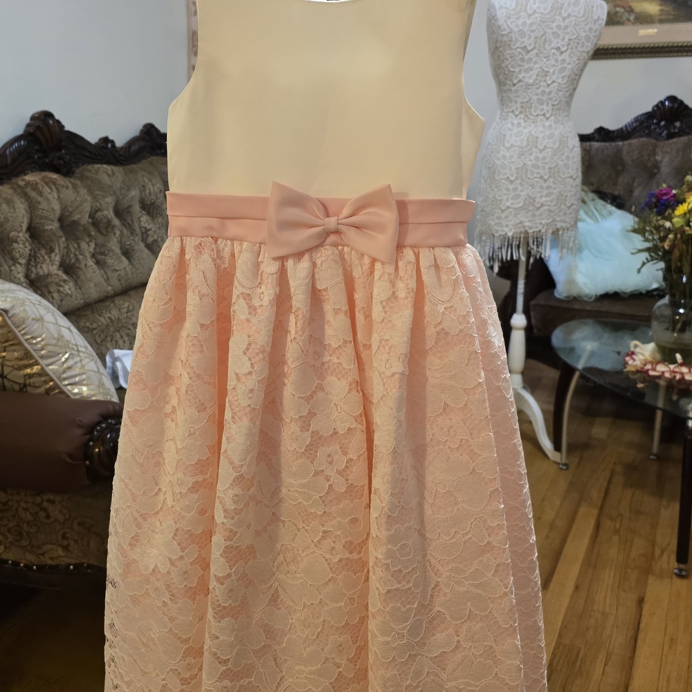 Elegant Pink Lace Kids Dress